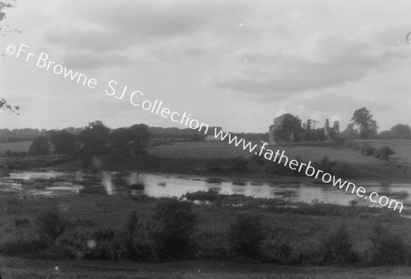 ABBEY FROM E. ACROSS RIVER BOYNE teLEPHOTO